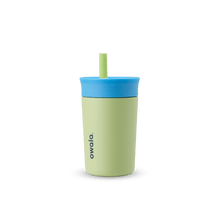 Owala green and blue 12oz stainless steel kids' tumbler