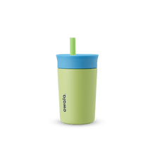 Owala green and blue 12oz stainless steel kids' tumbler