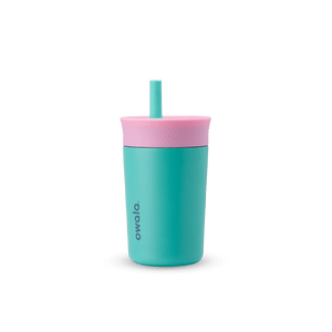 Owala blue and pink 12oz stainless steel kids' tumbler