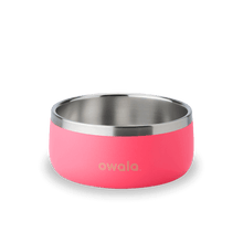 Owala pink 3 cup stainless steel pet bowl
